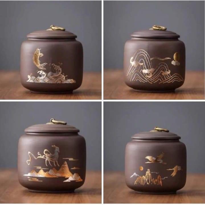 Hũ, Bình đựng trà bằng Gốm