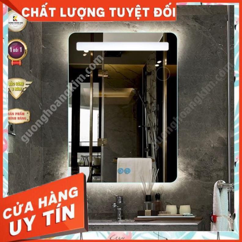 Gương led nhà tắm chữ nhật trang điểm treo tương đèn led cảm ứng thông minh kích thước 60x80 cm - guonghoangkim mirror