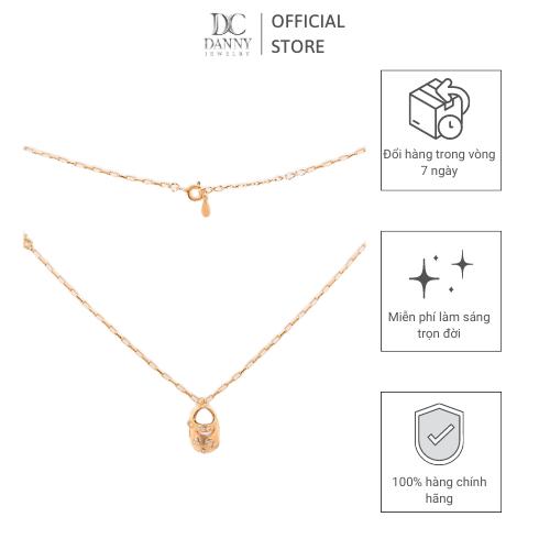 Dây Chuyền Có Mặt Danny Jewelry Bạc 925 Xi Vàng Hồng Đính Đá CZ Hình Chiếc Giày DM059