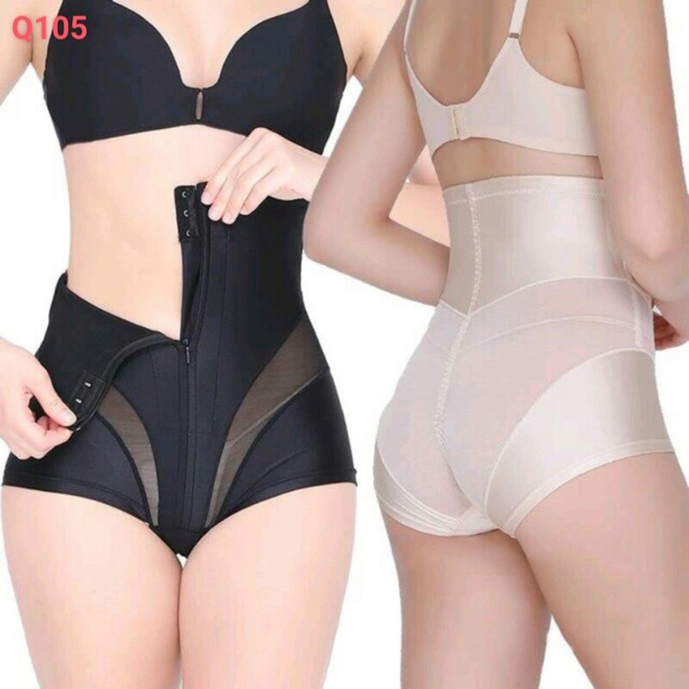 Quần gen nịt bụng , đai nịt bụng lưng cao chống quận thông hơi khóa kéo thon eo nâng mông