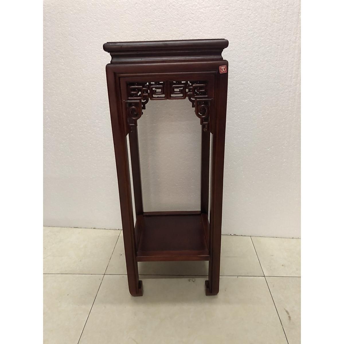 Đôn Vuông Gỗ Gụ Mặt 30cm x 30cm Cao 70cm – Cao 80cm kê vật trang trí hoặc kê tượng