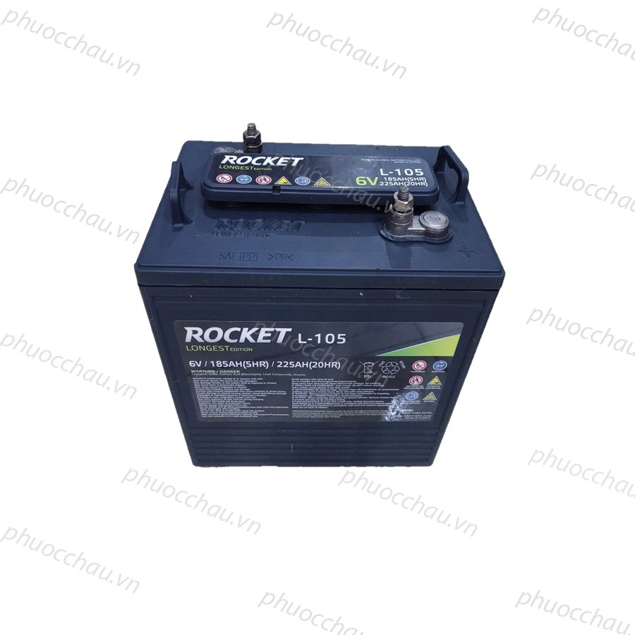 Ắc quy xe golf, ắc quy Rocket L-105 , ắc quy xe điện du lịch