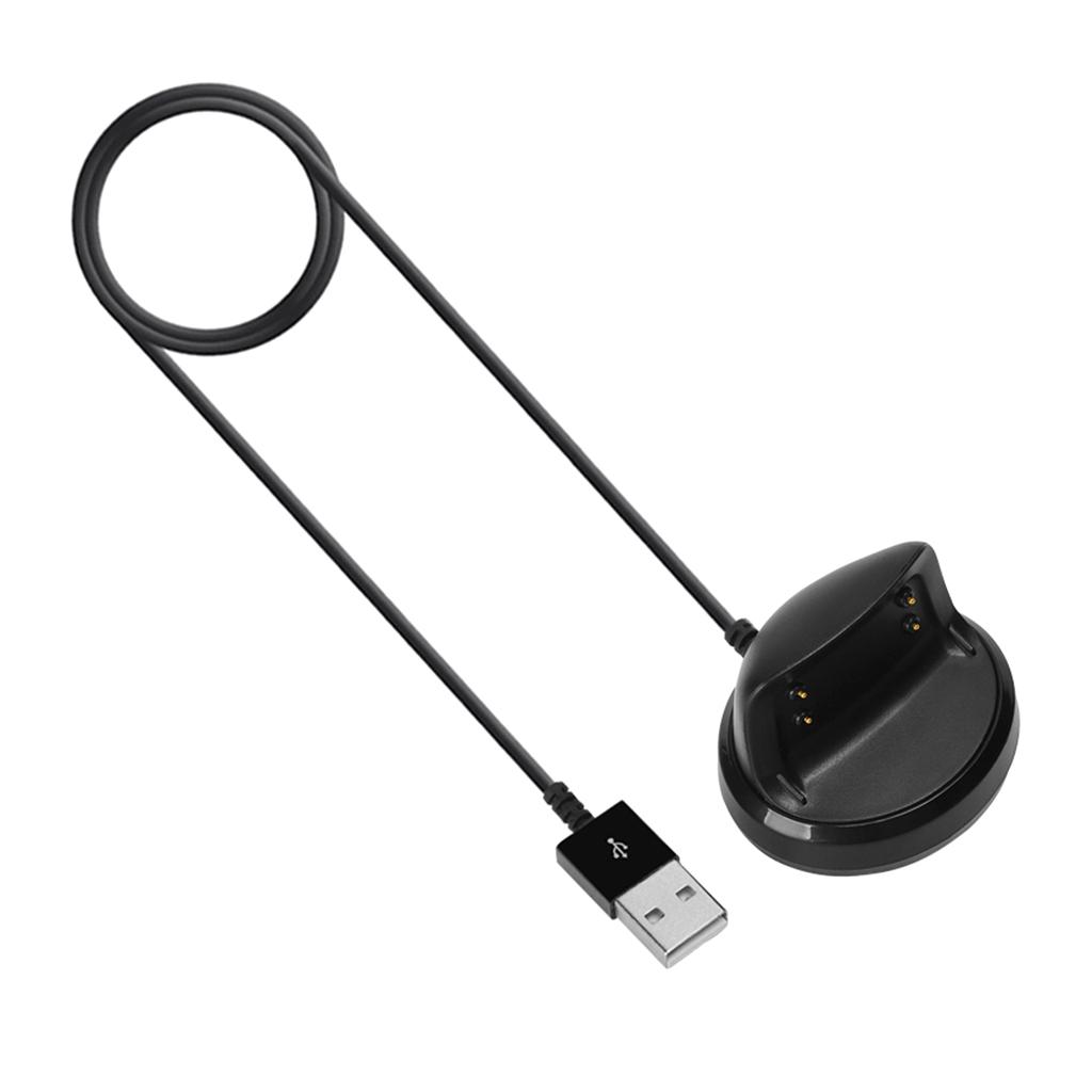 For Gear Fit2 Charger,Replacement Charging Dock Stand Cable Cradle for Samsung Gear Fit2 Pro SM-R365 / Gear Fit2 SM-R360 Smart Watch Black