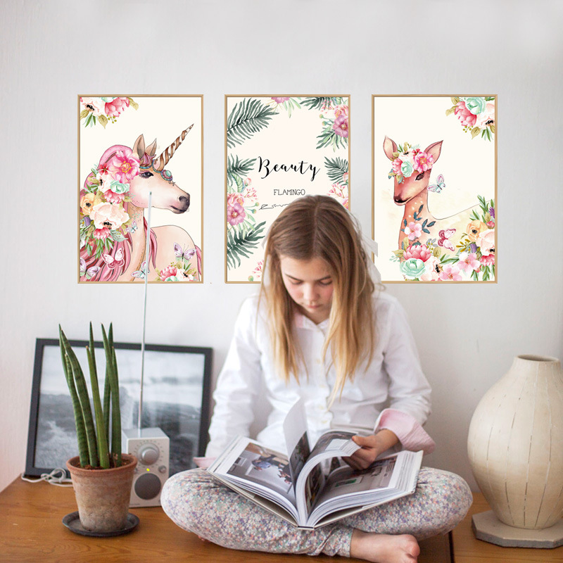 Decal dán tường 3D Flamigo trang trí phòng khách sáng tạo đẹp