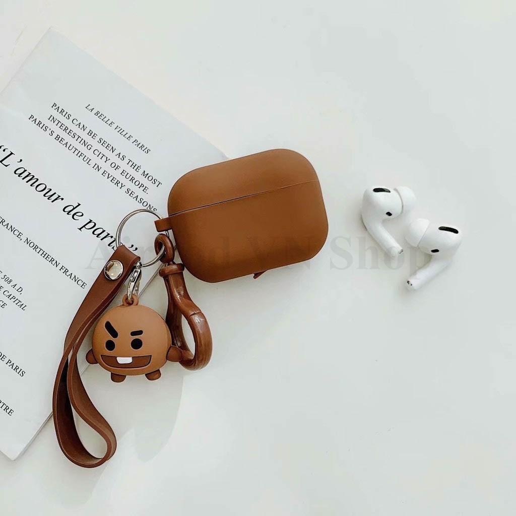 Case dành cho airpods pro silicon kèm móc kute cao cấp