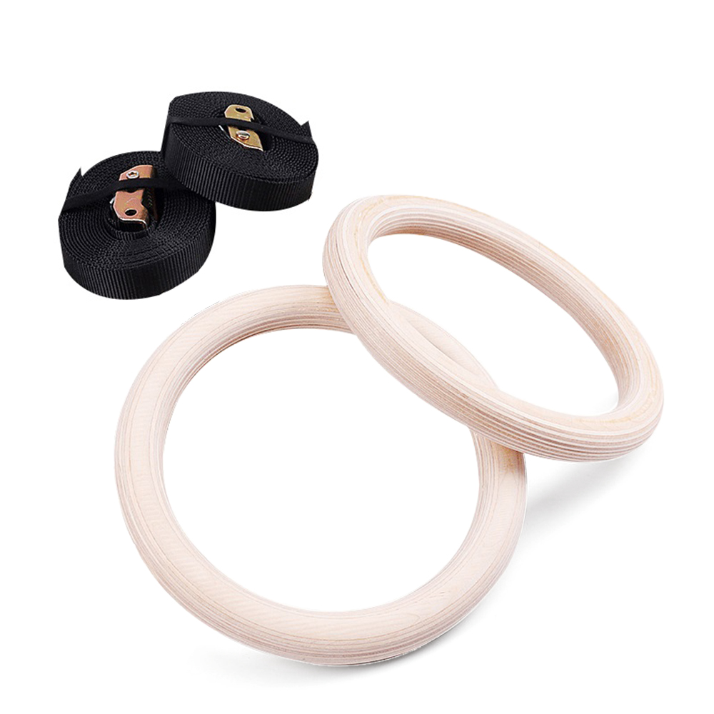 Vòng tập thể dục bằng gỗ tại nhà 28mm/32mm với dây đeo dài có thể điều chỉnh 4,5m