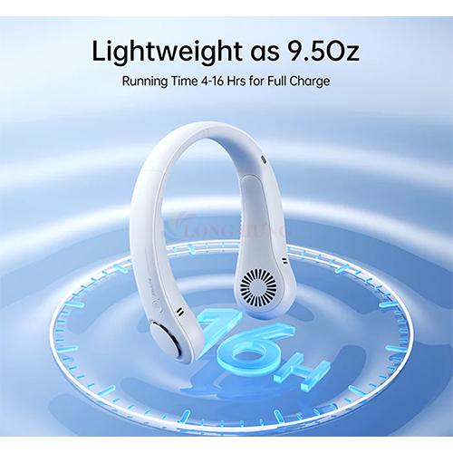 Quạt mini tích điện đeo cổ Jisulife Neck Fan Life3 4000mAh - Hàng chính hãng