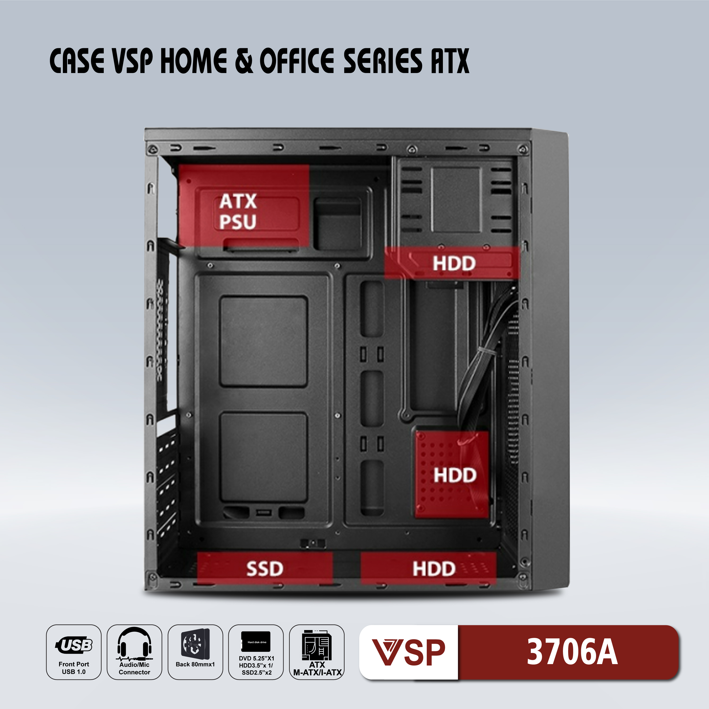 Case VSP 3706- hàng chính hãng