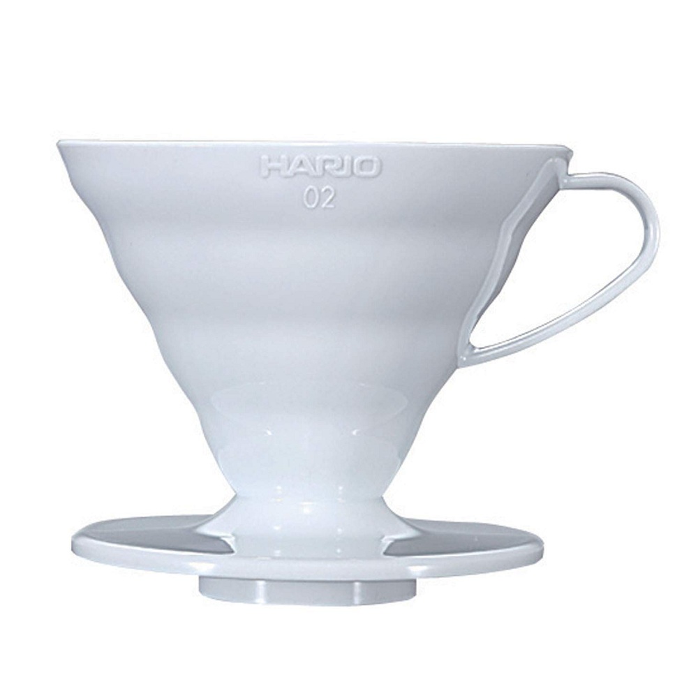 PHỄU PHA CÀ PHÊ POUR OVER HARIO V60 PLASTIC TRẮNG -VD-02W