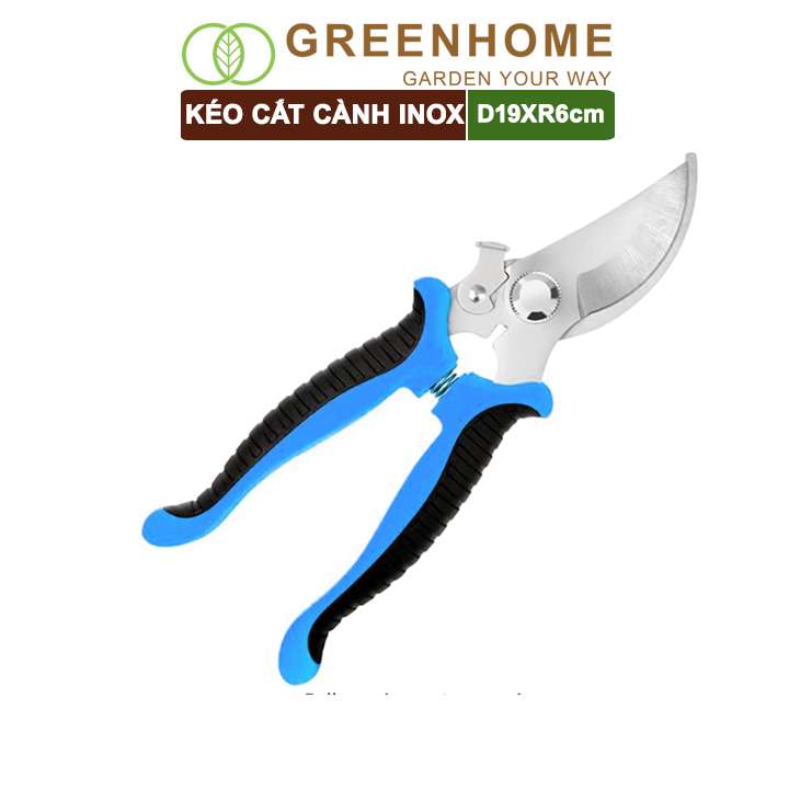 Kéo Cắt Cành Greenhome, D18xr10cm, Tỉa Hoa, Làm Vườn, Thiết Kế Tối Ưu Giảm Lực Tay, Màu Sắc Hiện Đại, Dễ Sử Dụng