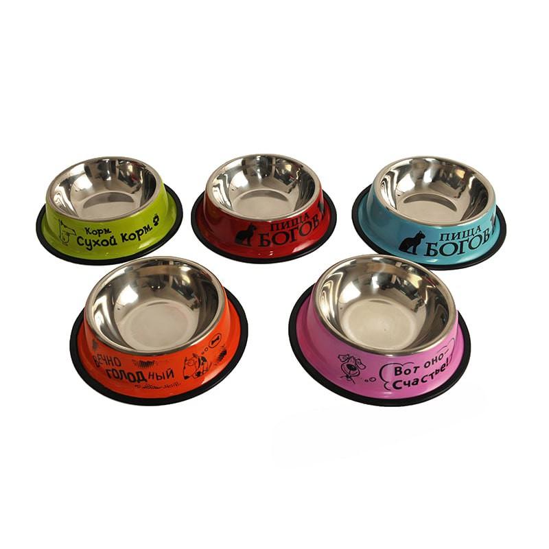 Bát ăn inox cho chó mèo nhiều màu Kún Miu có nhiều size