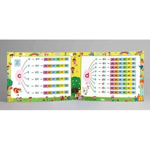 Tập Đánh Vần Tiếng Việt Bé 4-6 Tuổi +Tặng Kèm flashcard gồm chữ cái và chữ ghép