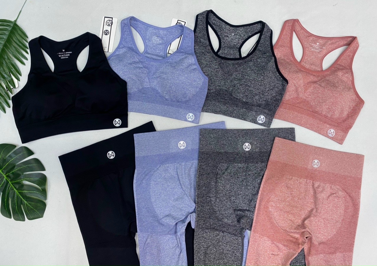 Set Đồ Tập Gym Nữ Yoga Aerobic Áo Bra Quần Dài Legging Tôn Dáng Nâng Mông