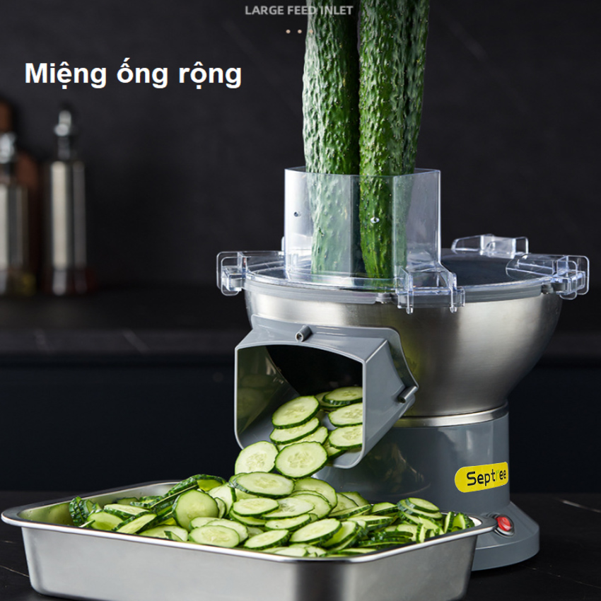 Máy thái rau củ quả công nghiệp đa năng, thái lát, thái sợi, thái hạt lựu, cắt khoai tây chiên. Thương hiệu Mỹ cao cấp Septree - M1. Hàng chính hãng