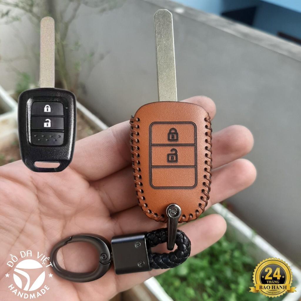 Bao da chìa khoá ô tô Honda Brio, City, Civic 2014-2018 bảo hành 2 năm