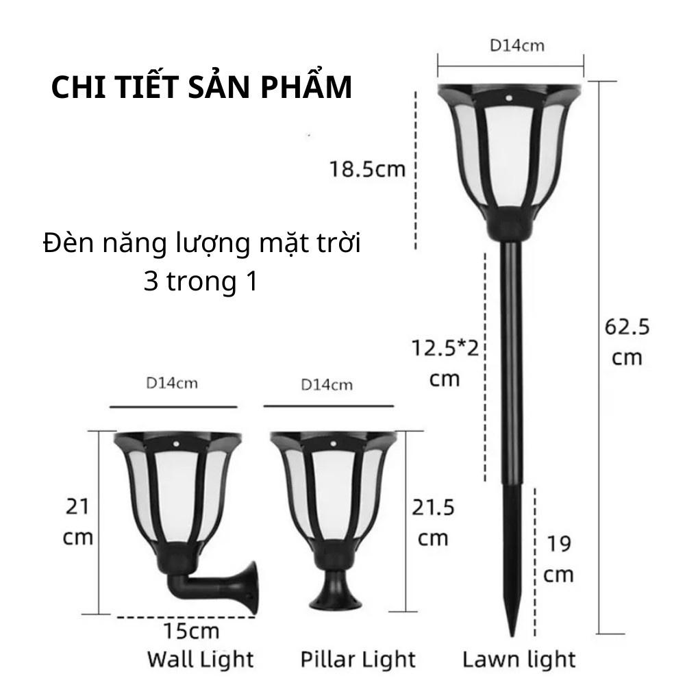 Đèn năng lượng mặt trời treo tường/cắm đất 23 Lumen JG-Flame cảm biến CDR