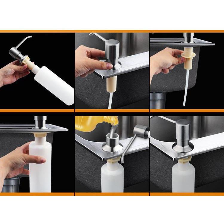 Bộ vòi bình xịt nước rửa chén vòi Inox 304 gắn chậu rửa chén 500ml