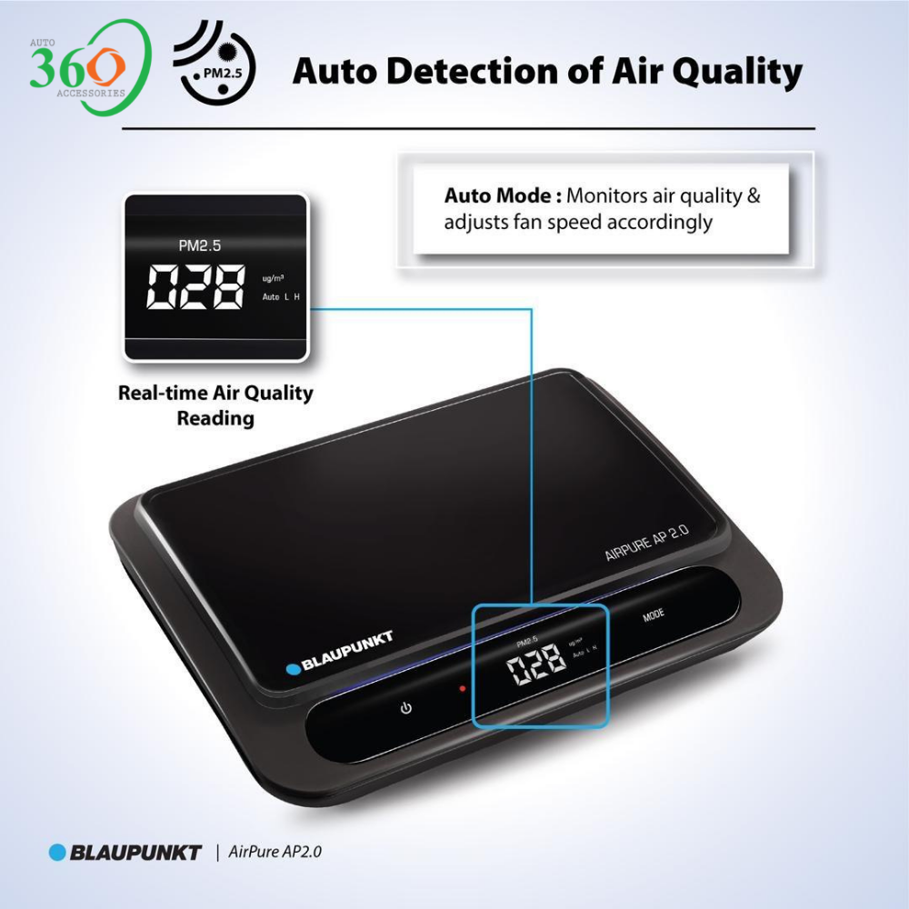 Máy Lọc Không Khí  Ô Tô Cao Cấp Blaupunkt Airpure AP2.0  Lọc  Không Khí Sạch Đến 99%