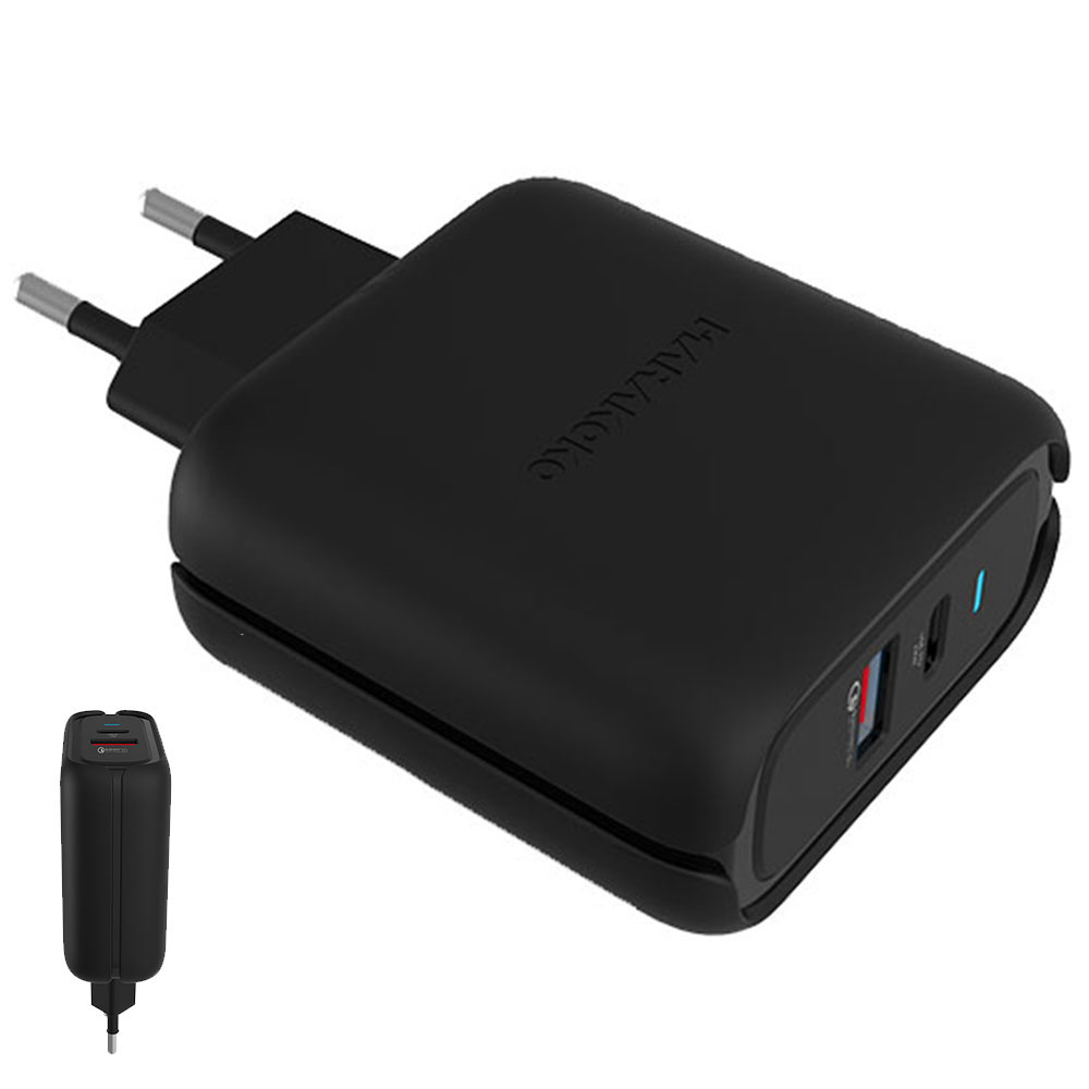 Củ sạc điện thoại Marakoko MA27, 2 cổng sạc Nhanh, 1x USB-C PD 3.0, 1x QC 3.0-Hàng Chính Hãng