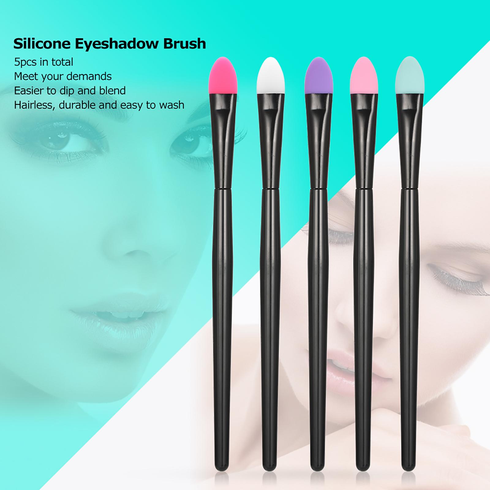 5 cây cọ đanh mắt bằng silicone chất lượng cao. Mềm, bền và nhẹ.