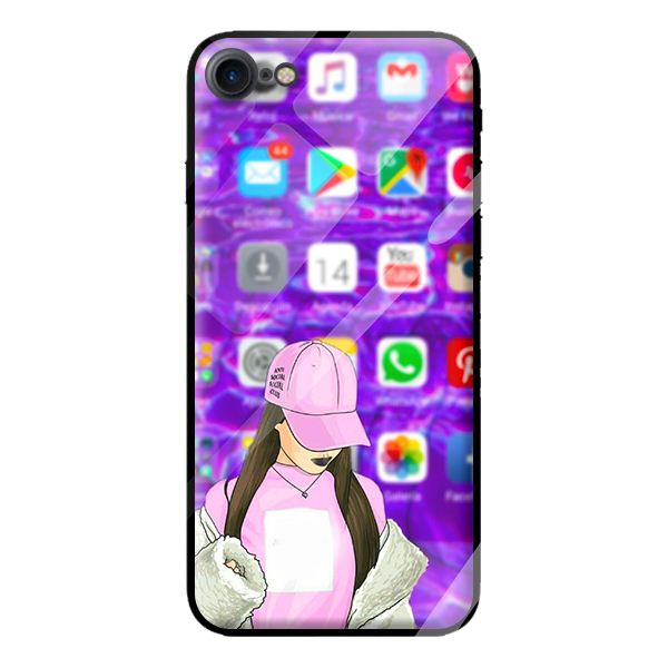 Ốp lưng kính cường lực cho iPhone 7 GIRL 8 - Hàng chính hãng