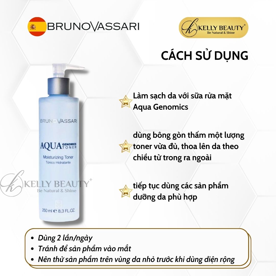 Toner Cấp Ẩm Cho Da Khô Mất Nước Aqua Genomics Moisturizing Toner | Bruno Vassari