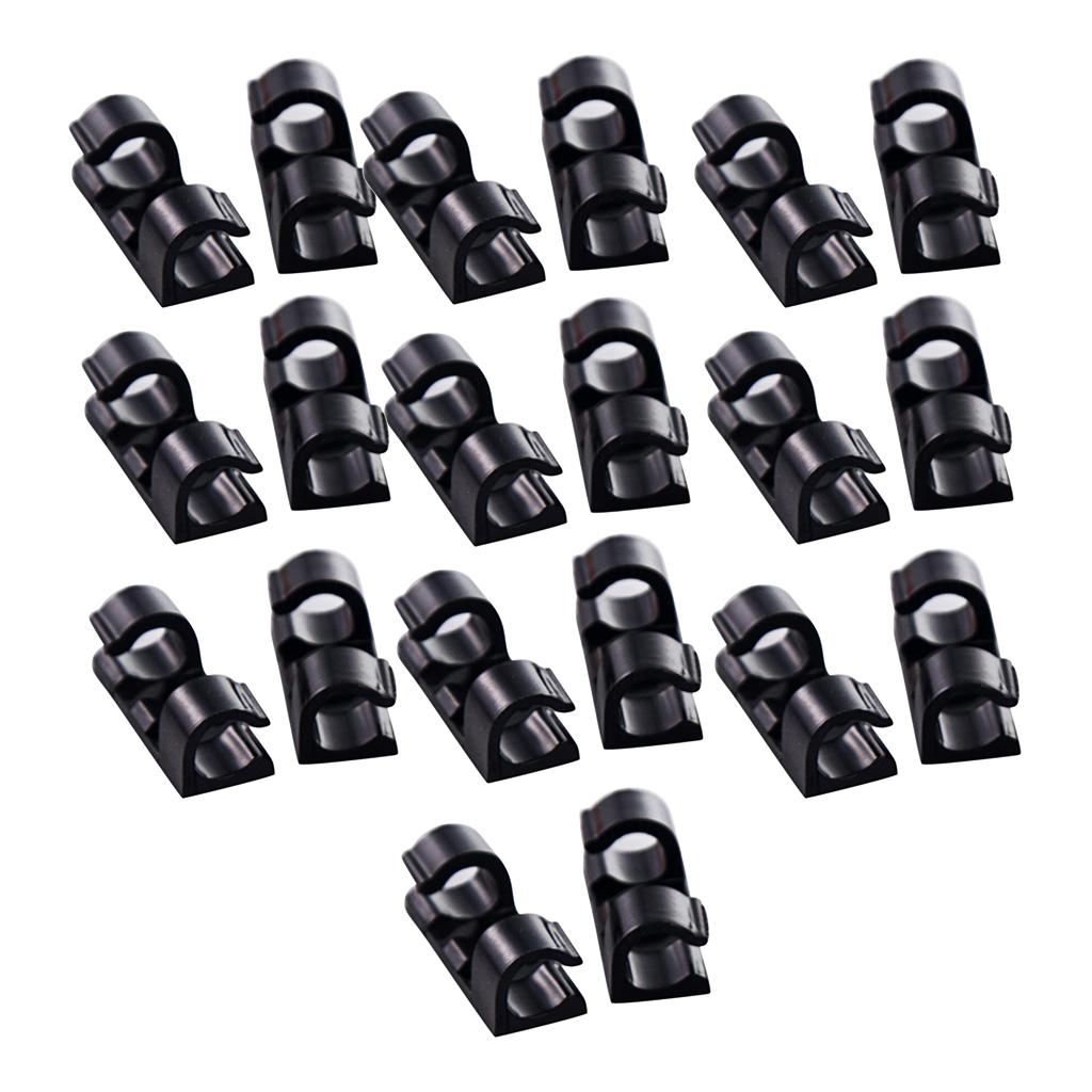 Mount Clip Wire Electrical Cable Clamp Holders Plastic Self-Adhesive 20pcs