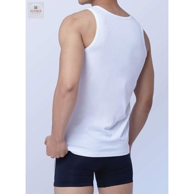 Áo Lót Ba Lỗ Nam 100% Cotton Trắng Mềm Mịn Co Giãn 4 Chiều Thoáng Mát Size Từ 50 - 80kg (Loại Dày)