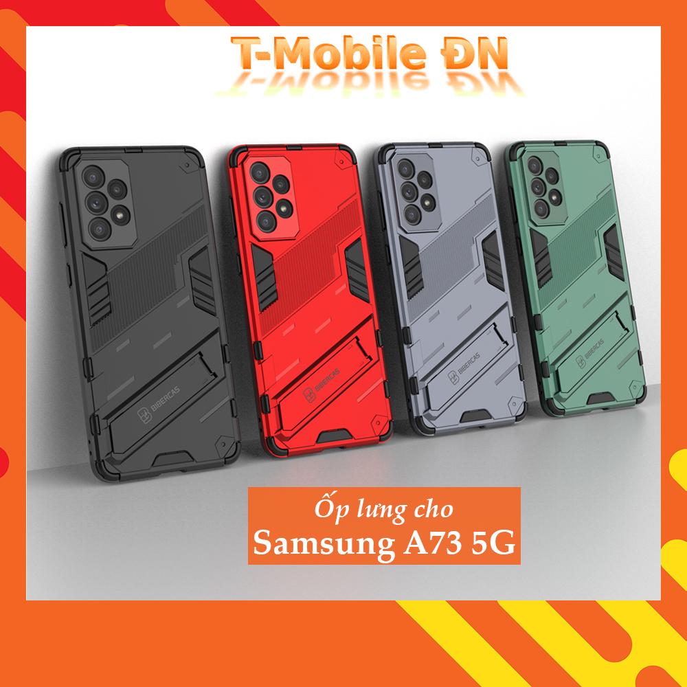 Ốp lưng cho Samsung A73 5G, Ốp chống sốc Iron Man PUNK cao cấp kèm giá đỡ cho Samsung A73 5G