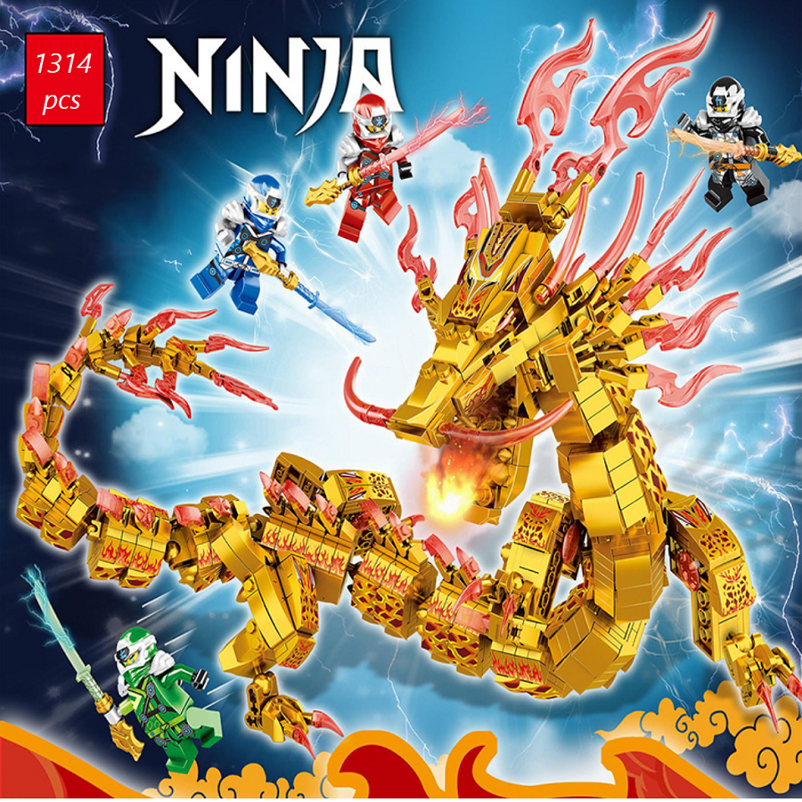 Bộ Đồ Chơi Xếp Hình Lắp Ghép Ninja Rồng Cho Bé, Lắp Ráp Dragon