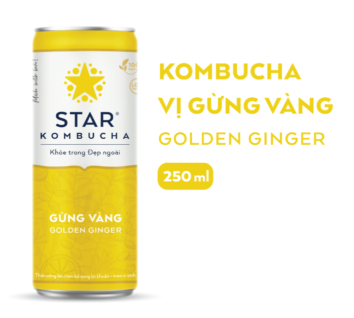 Thùng 12 lon STAR KOMBUCHA All-in-One (250ml/lon)