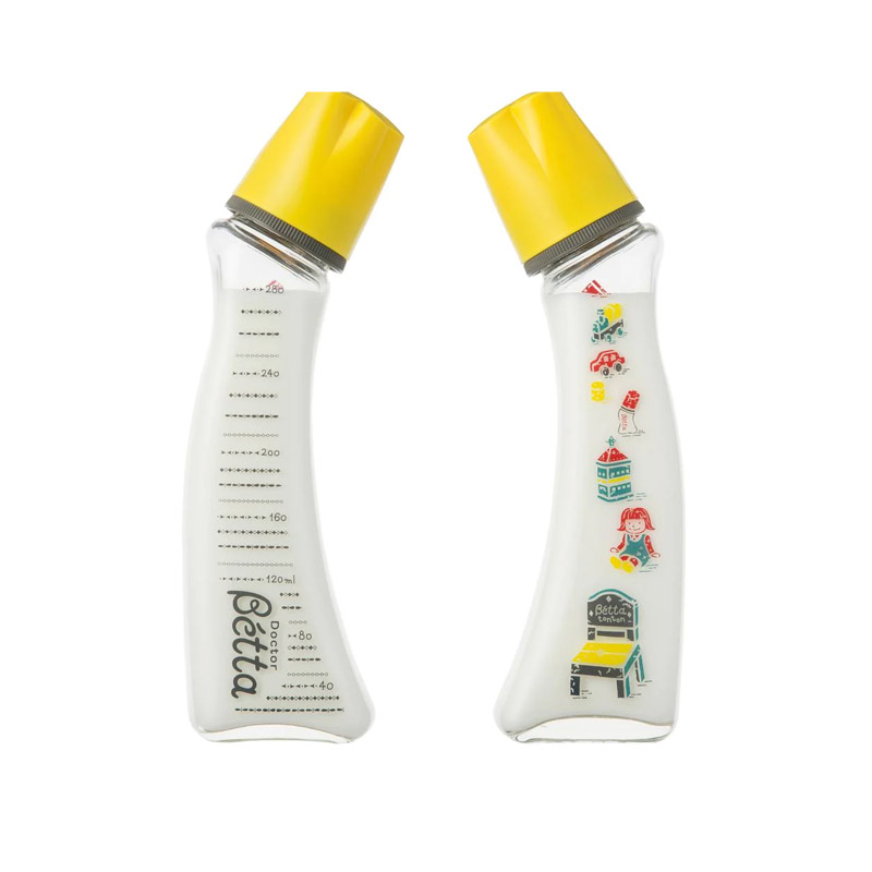 Bình sữa thủy tinh Betta Brain Button GB4 thiết kế thủ công giảm đầy hơi 280ml cho bé từ 0m