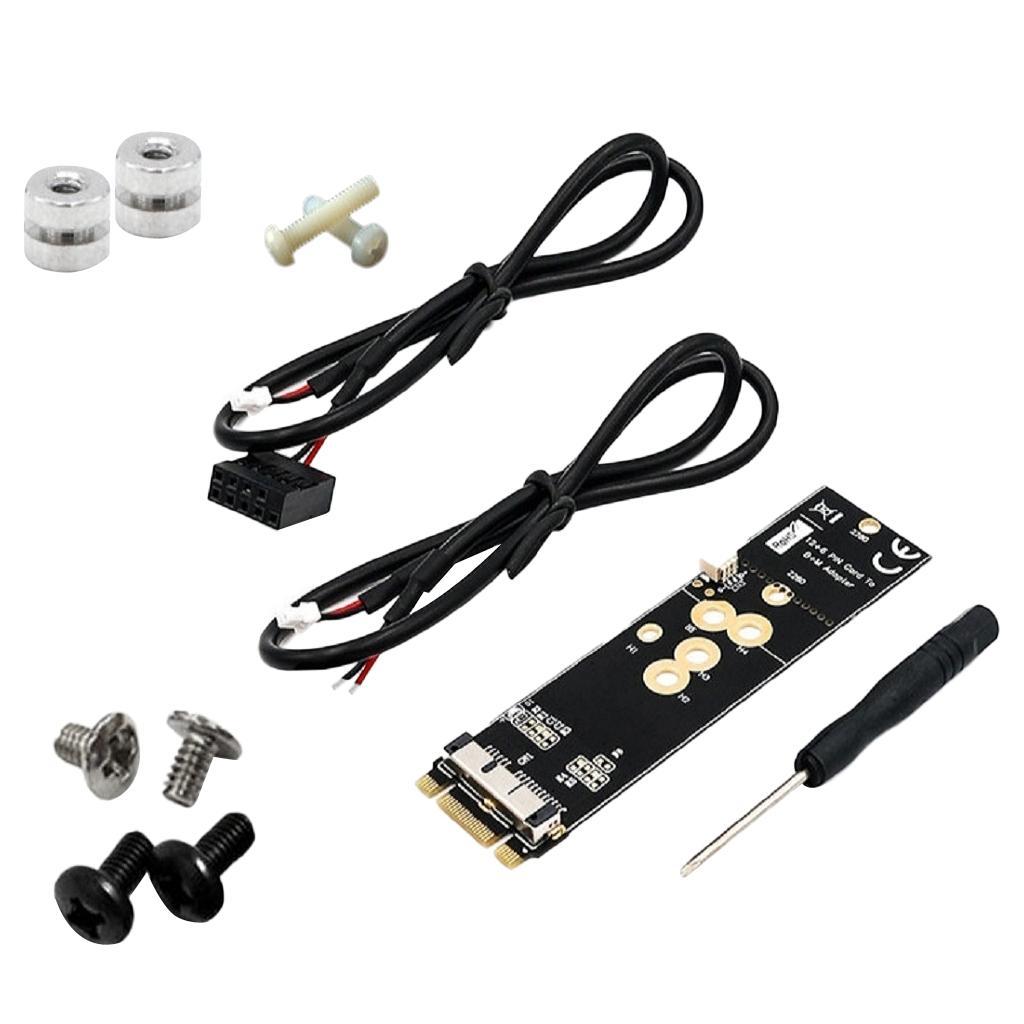 12+6 Pin Wireless Card Module to M.2 NGFF Key B+M Adapter for Mac BCM94360CD