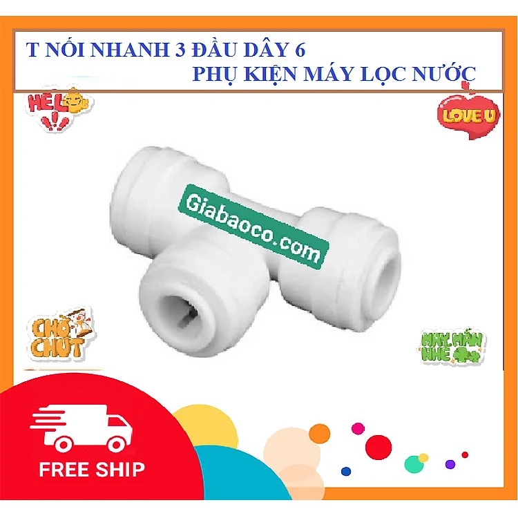 T Nối Nhanh 3 Đầu Ra Dây 6mm Hoặc Dây 10mm - Phụ Kiện Máy Lọc Nước [HCM]