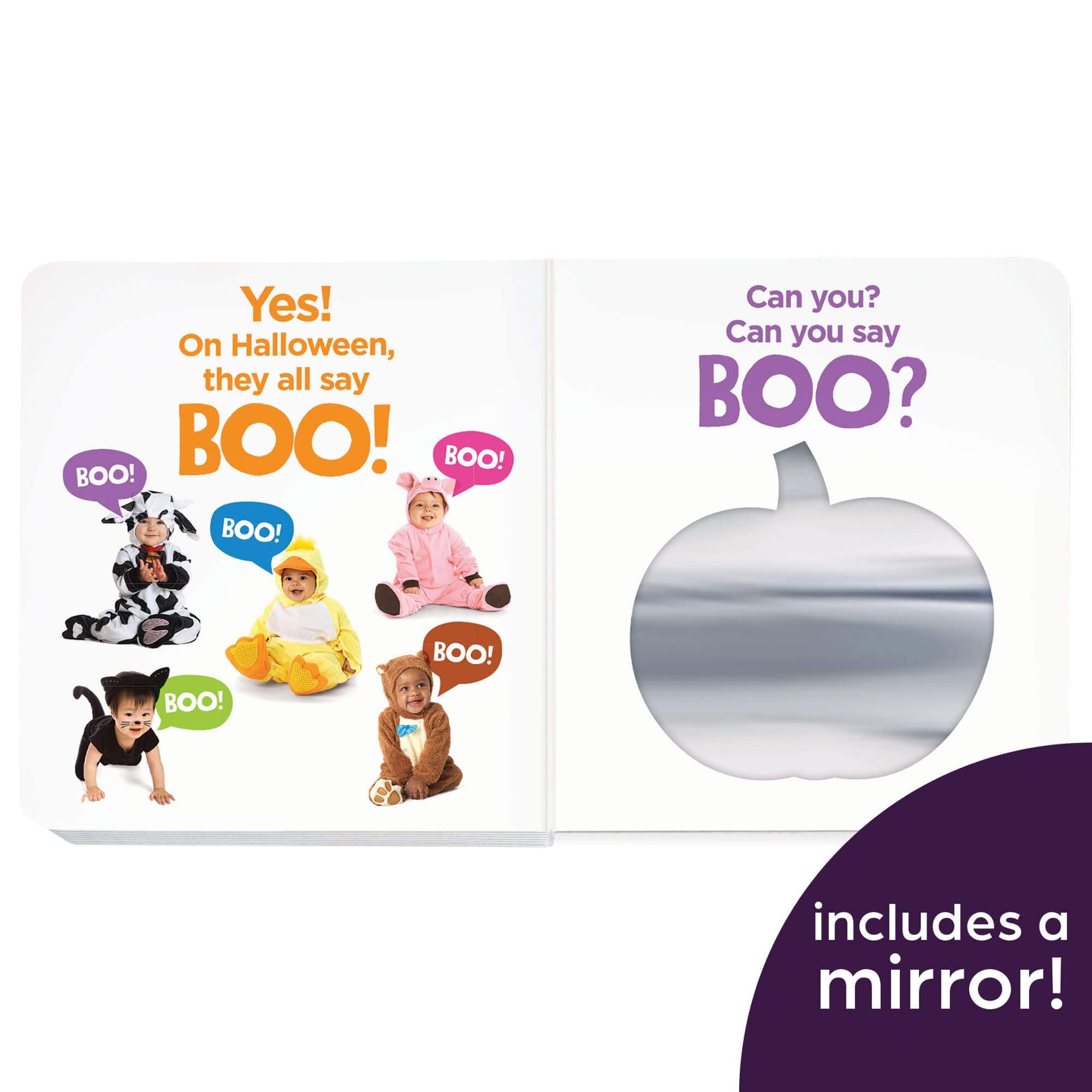 Who Says Boo?: Baby's First Halloween Book (Includes A Mirror!)