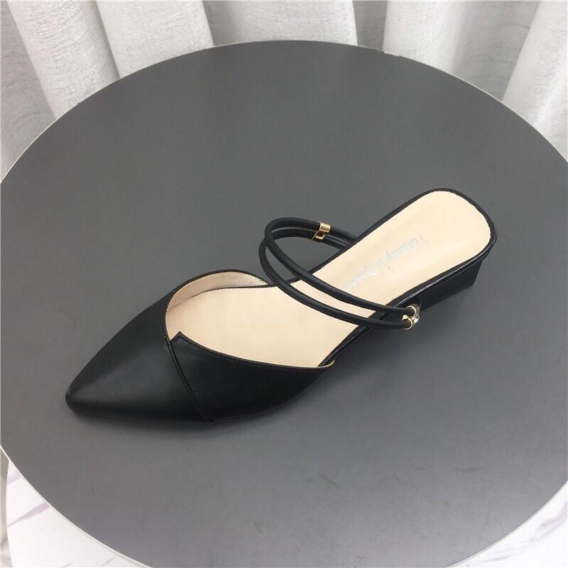 Sandal nữ, sandan mũi nhọn 2cm, sục nữ mũi nhọn nhẹ nhàng sang chảnh( sục 3 kiểu