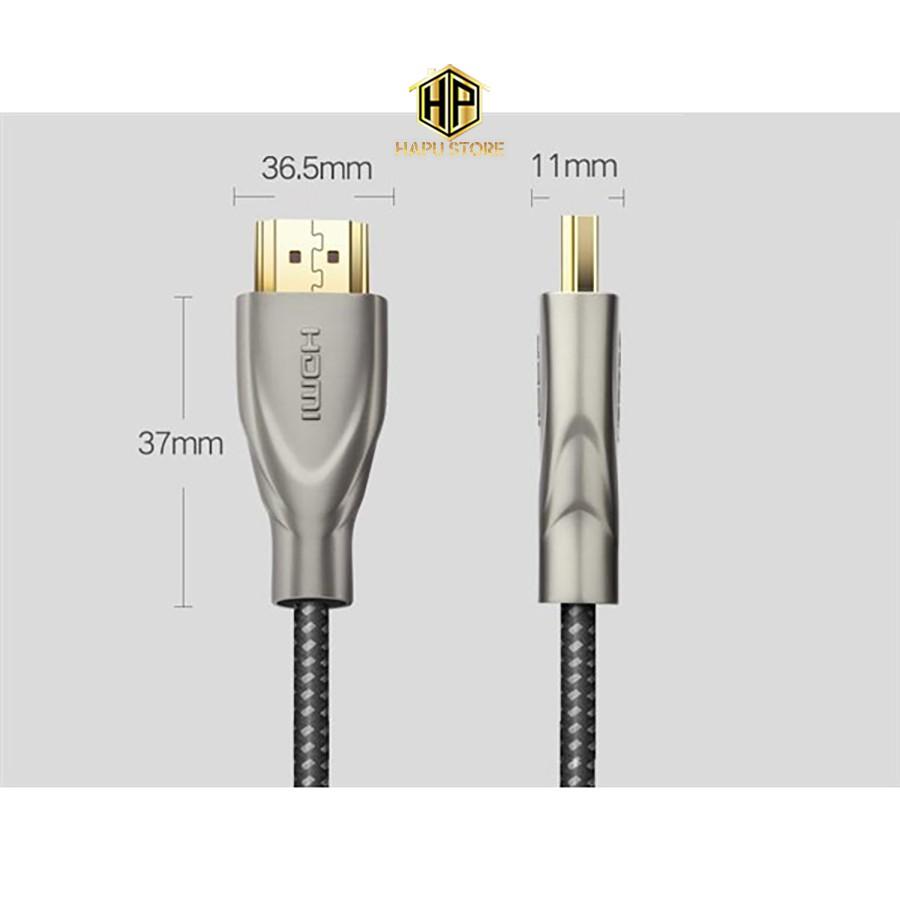 Cáp HDMI 2.0 dài 2M Carbon cao cấp Ugreen 50108 chính hãng - Hàng Chính Hãng