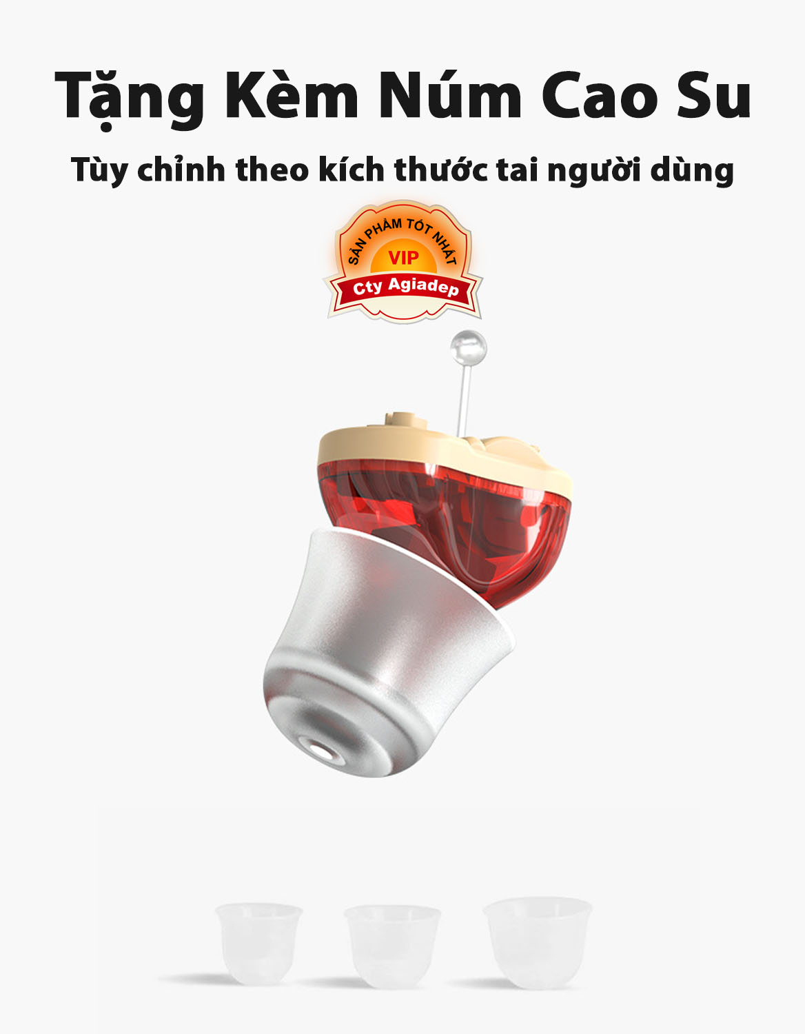 Tai trợ thính Goodmi cao cấp G901/AG917 có tặng núm cao su tùy chỉnh