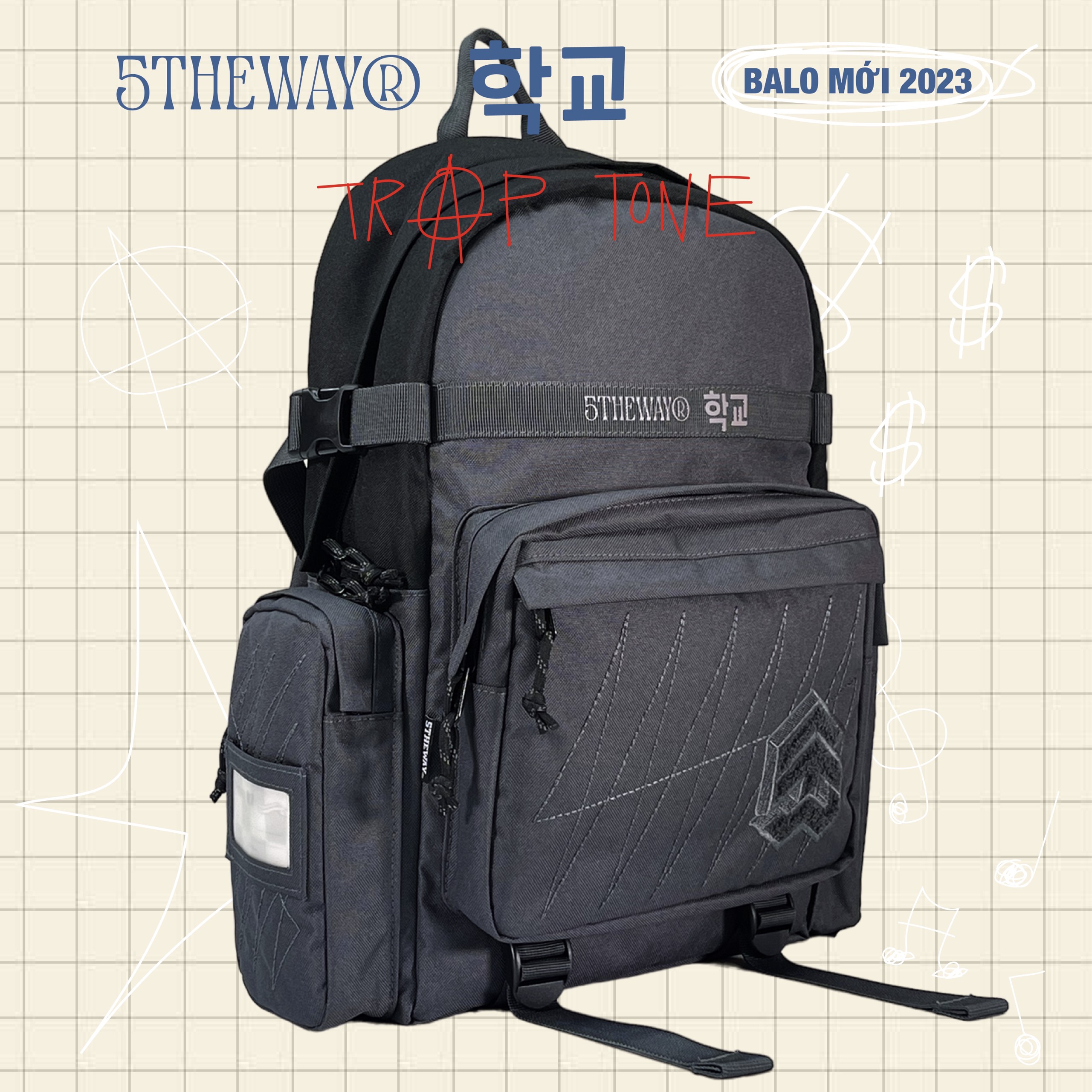 Balo 5THEWAY 학교 TRAP TONE ROCKET BACKPACK