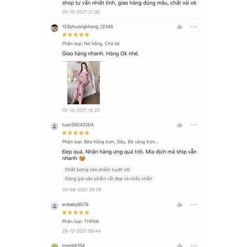 Bộ Pijama Lụa mềm mịn Cổ Sen Tay Ngắn xinh xắn