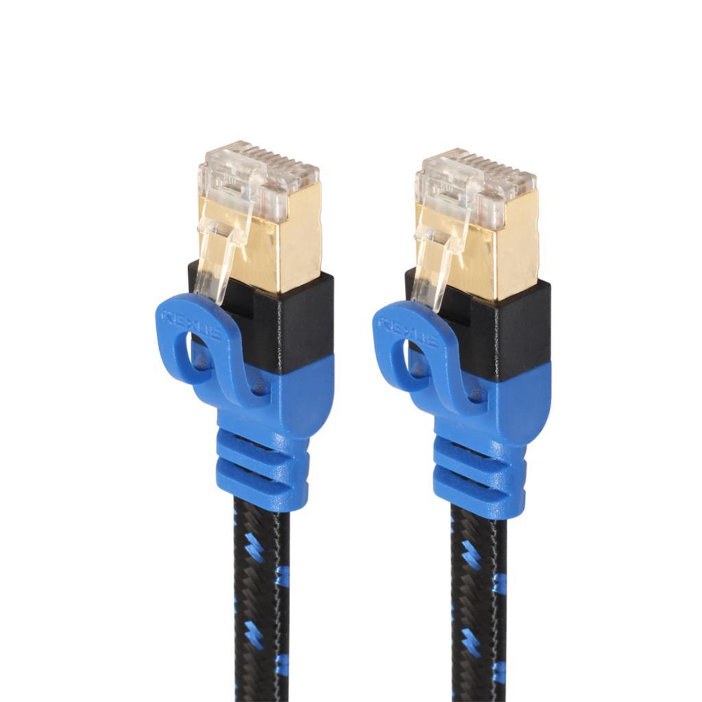 2 Pieces Cat7 Ethernet Cable Lan Network RJ45 Patch Cable Cord Braid NAS