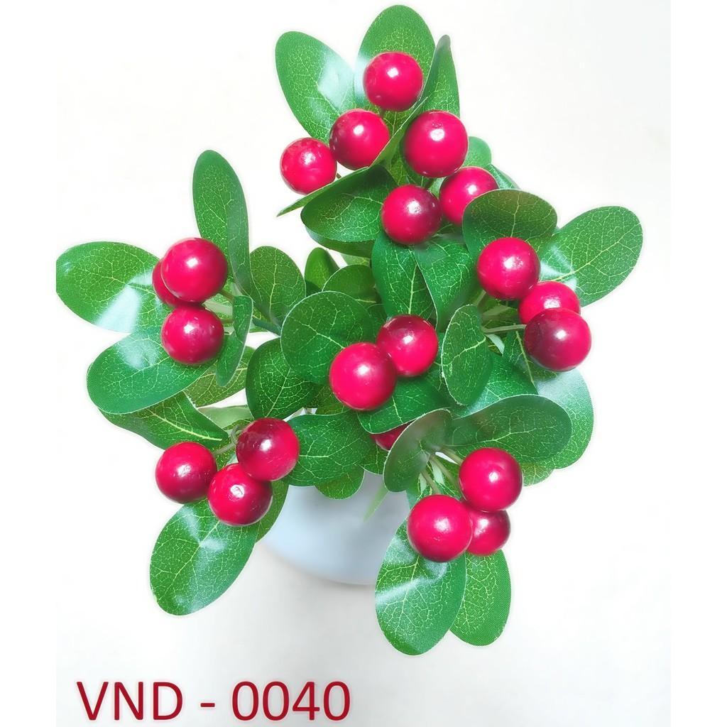 Cây giả trang trí - Cây Cherry giả 30cm - VNG-0040 (chưa bao gồm chậu)