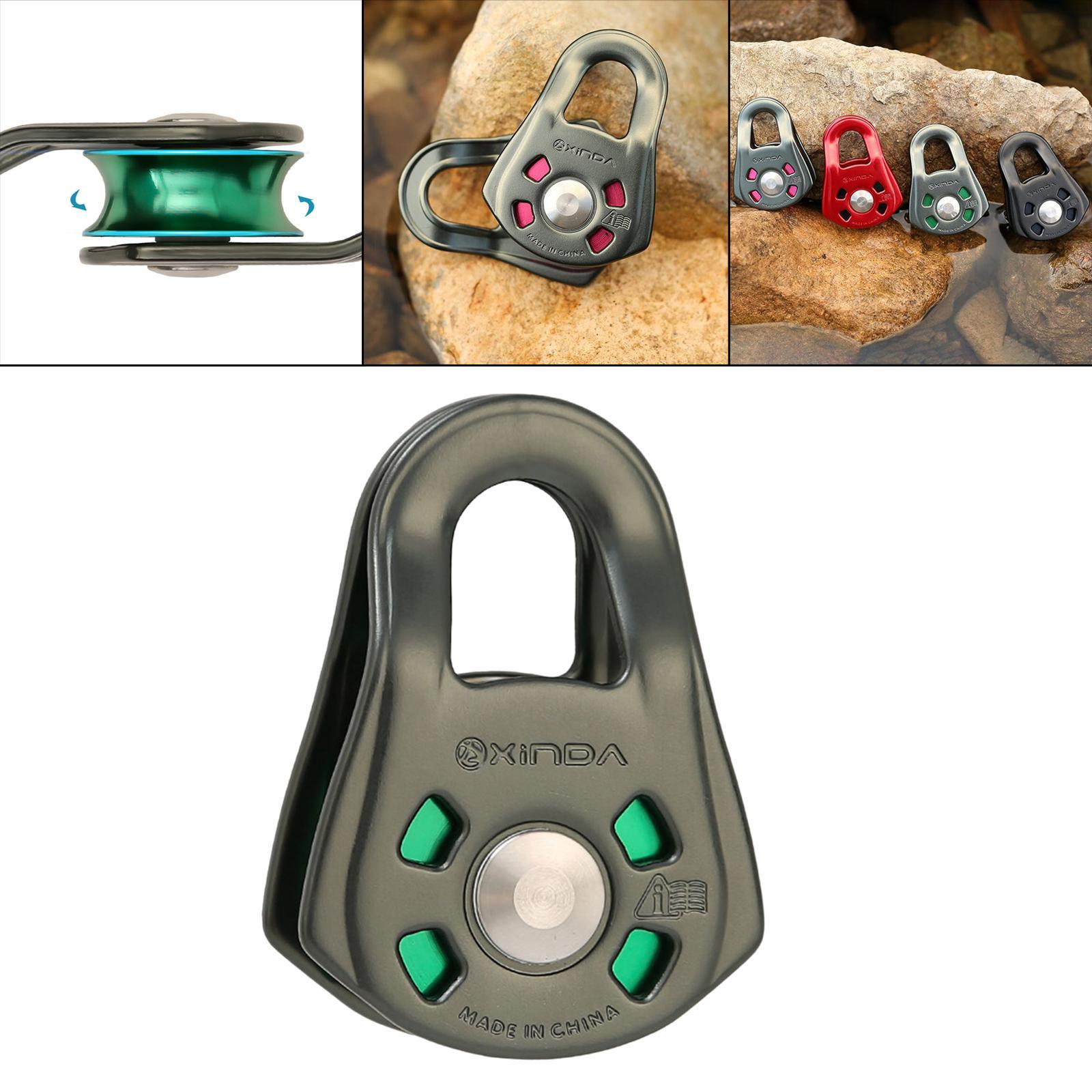 Single Sheave Mechanical Climbing Pulley for Mountaineering Hitch Tending