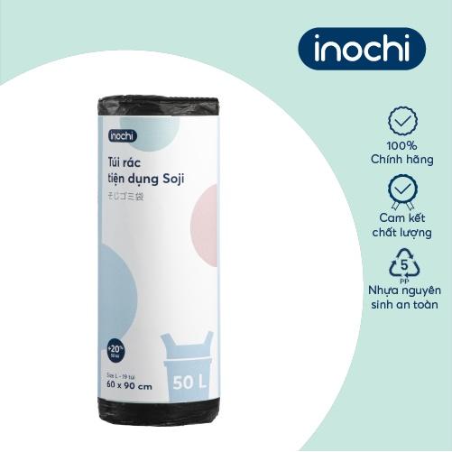 Túi rác tiện dụng Inochi - Soji 50L x 19 túi (Size L)có quai cầm