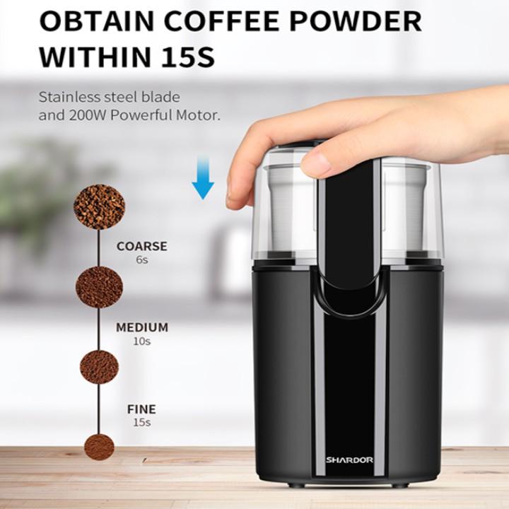 Máy xay hạt cà phê và gia vị đa năng Shardor CG628B - Công suất 200W - HÀNG NHẬP KHẨU