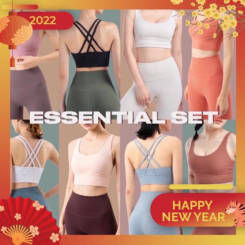 Áo Thể Thao Tập Gym Yoga Essential Bra (Áo không gọng, có mút, co giãn 4 chiều, thoáng khí, ôm dáng)