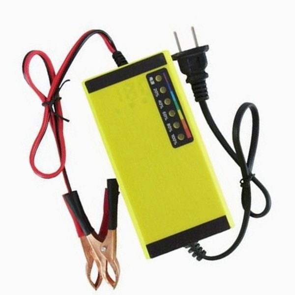 Bộ Sạc Ắc Quy Xe Máy 6 Đèn Led 12V 2A Có Đèn Báo Tiện Lợi Nguồn Điện 220V