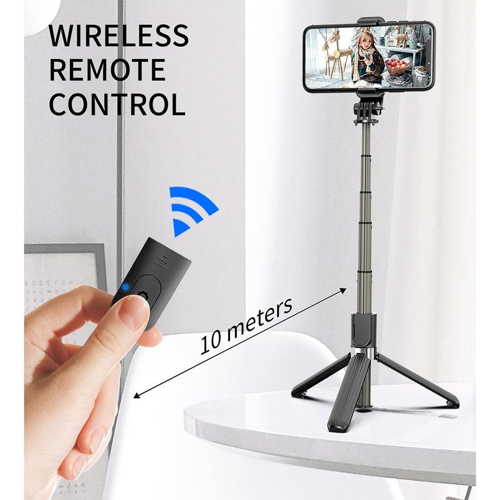 Extendable Selfie Stick Tripod Bluetooth Remote Control Shutter for Cell Phone