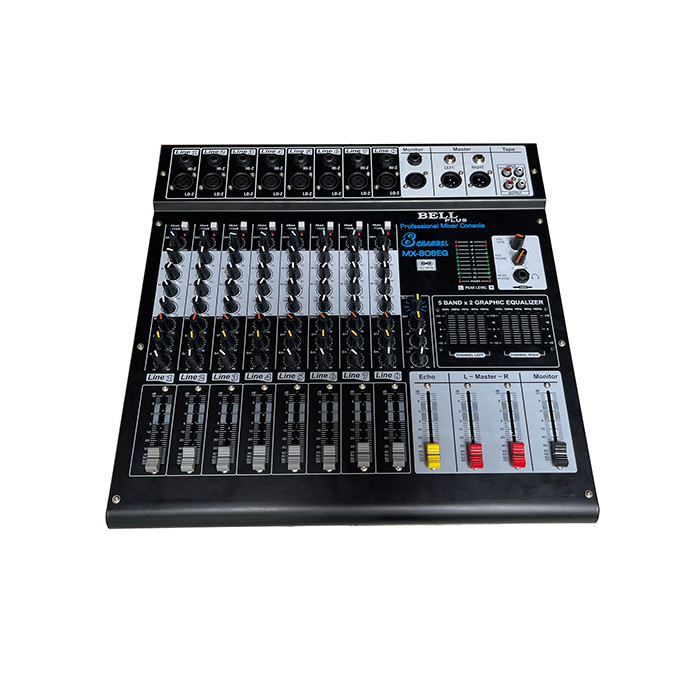 Mixer 8 line tích hợp echo và REVEB  MX - 806EQ  BellPlus (hàng chính hãng)