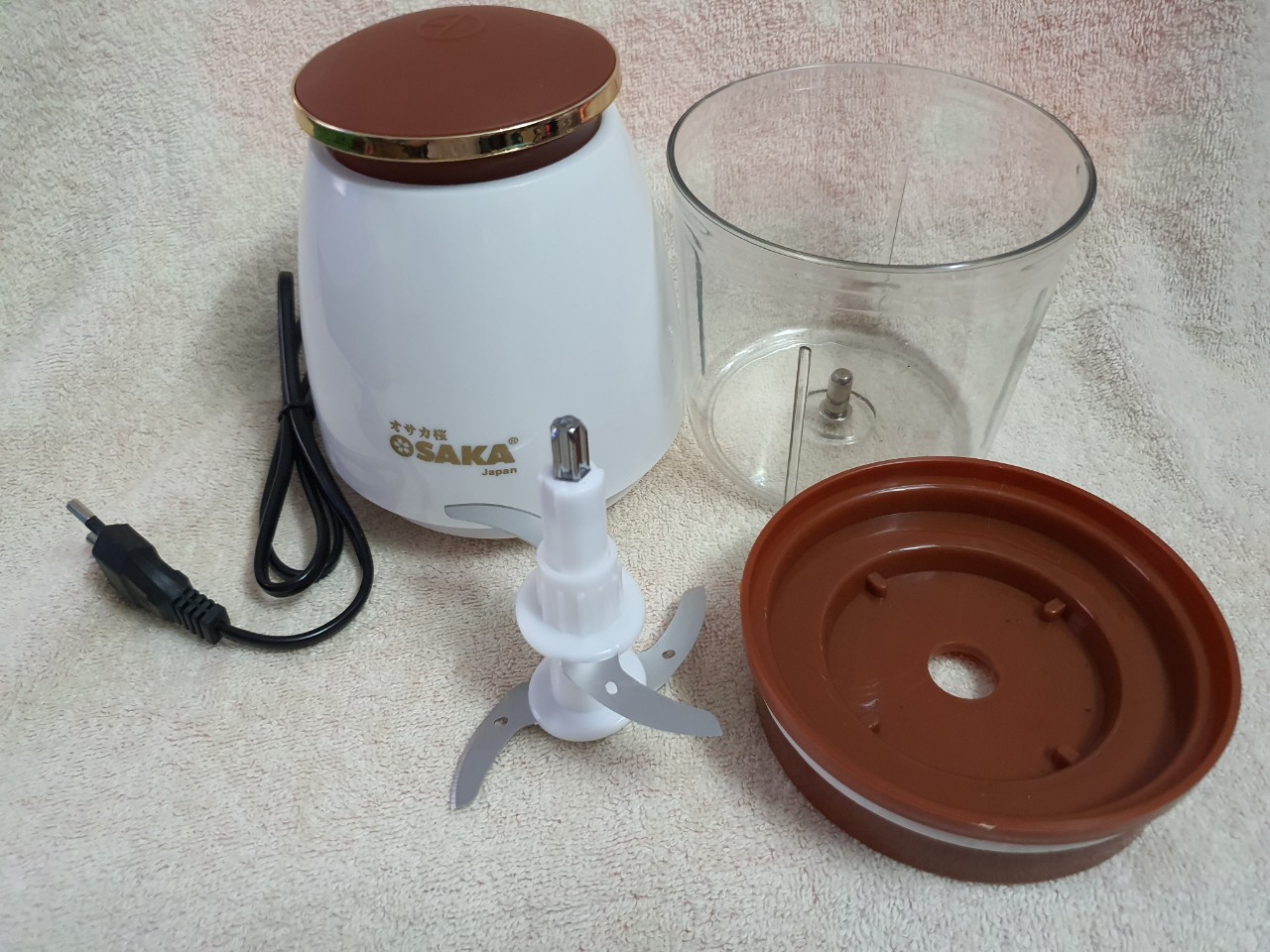 Máy xay sinh tố, máy xay thịt, xay tỏi ớt mini OSAKA đa năng 750ml - Máy say sinh tố mini cầm tay - Hàng chính hãng